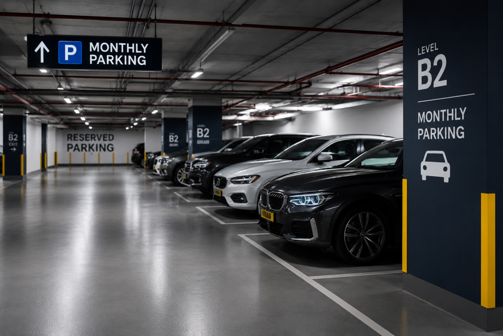 Reserved monthly parking in Sydney CBD and North Sydney